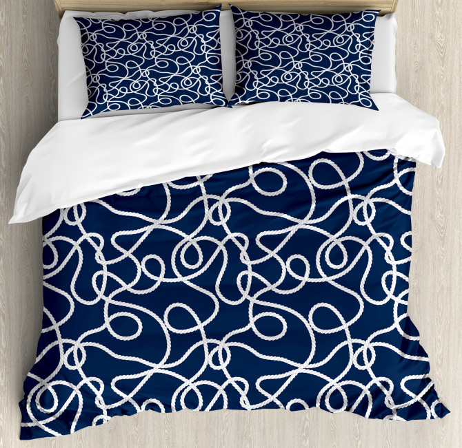 Tangled Ocean Marine Ropes Duvet Cover Set