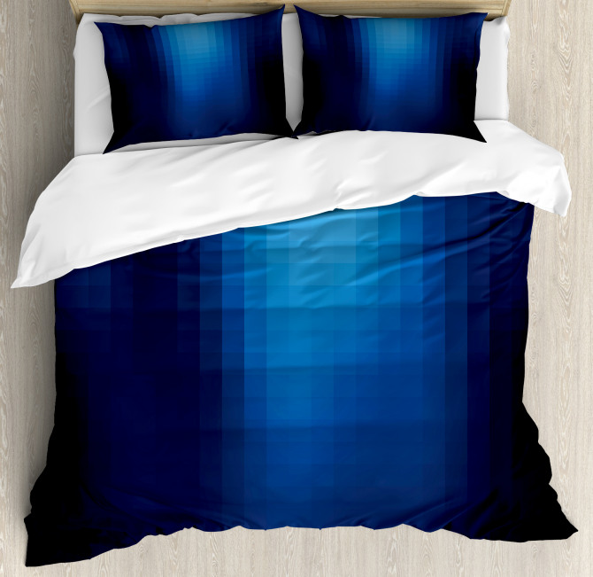 Blurry Mosaic Pixel Square Duvet Cover Set