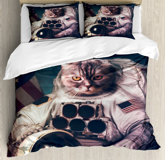 American Flag Vintage Duvet Cover Set