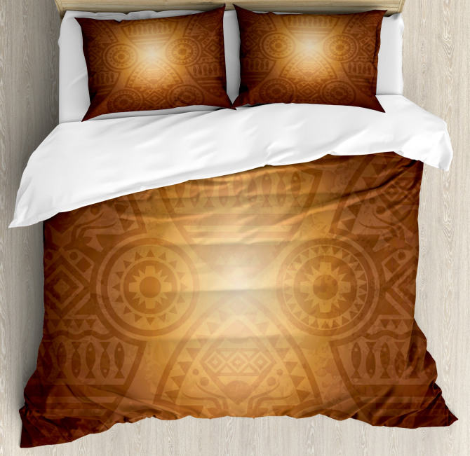 African Art Animals Flowers Duvet Cover Set