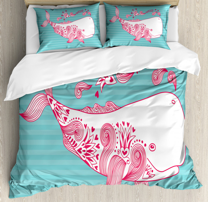 Be Happy Cute Big Fish Duvet Cover Set
