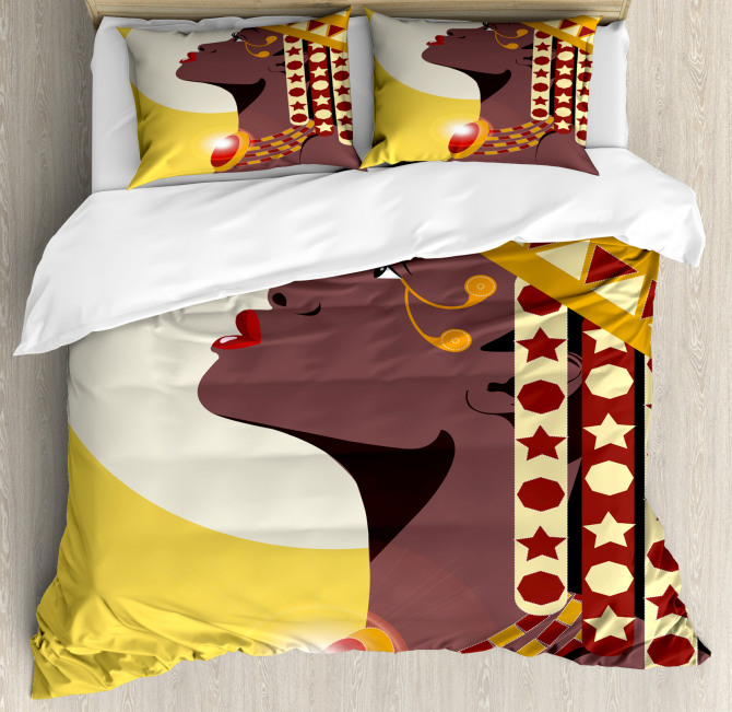 Beautiful African Woman Duvet Cover Set