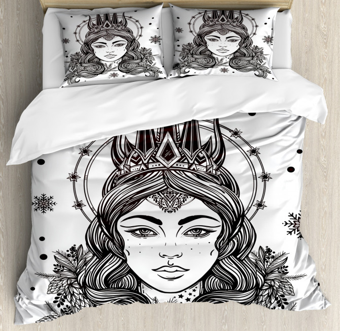 Fantasy Snow Queen Art Duvet Cover Set
