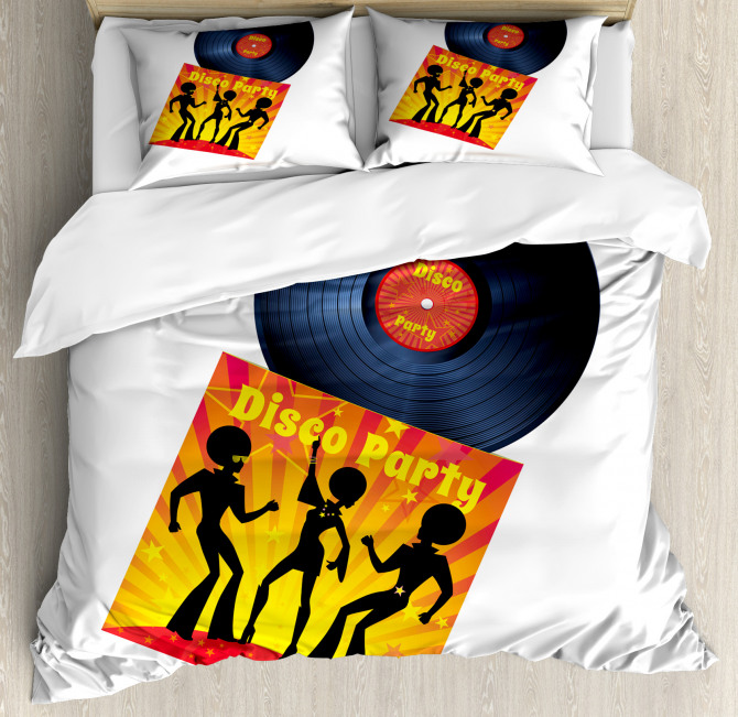 Record Cover Disco Party Duvet Cover Set
