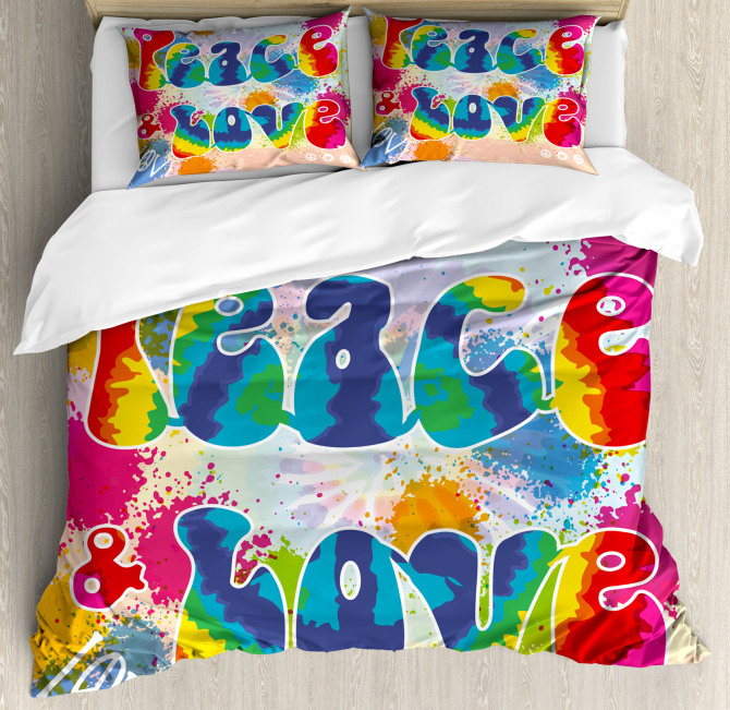 Peace and Love Funky Duvet Cover Set