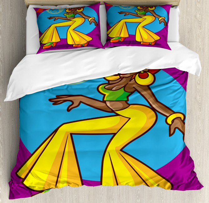 Afro Disco Lady Duvet Cover Set