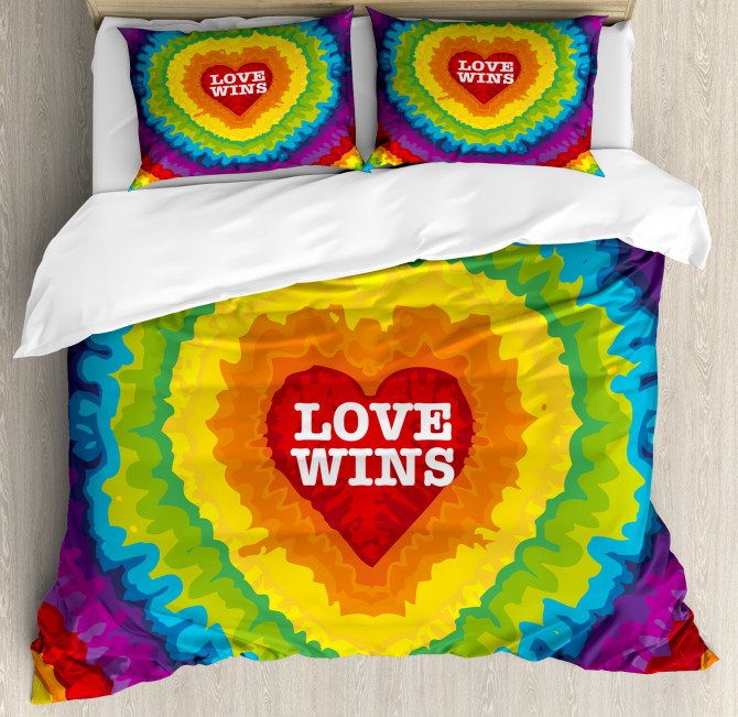 Love Wins Tie Dye Duvet Cover Set