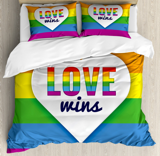 LGBT Pride Love Wins Duvet Cover Set