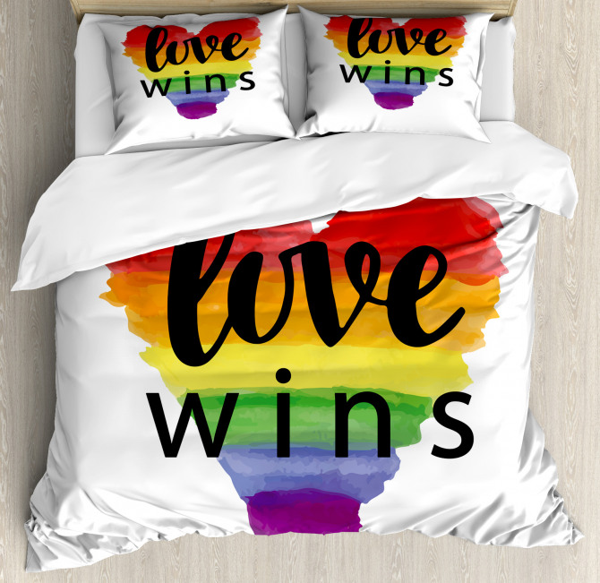 Gay Parade Slogan Duvet Cover Set