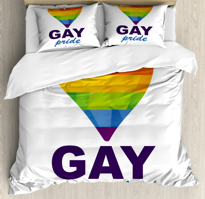 Gay Culture Heart Icon Duvet Cover Set