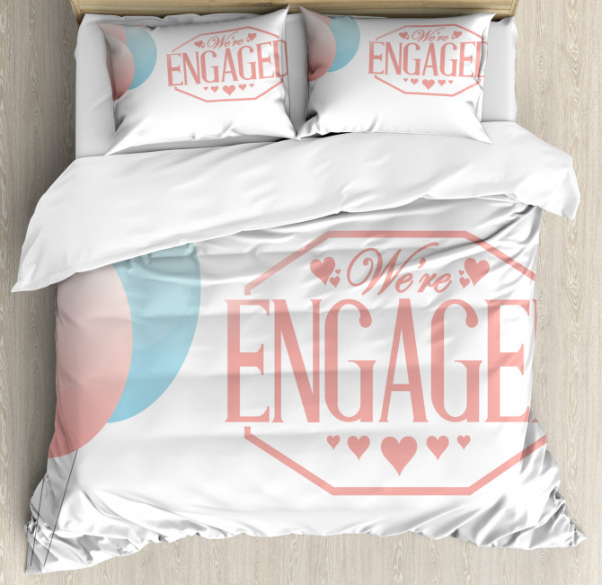 Engagement Text Duvet Cover Set