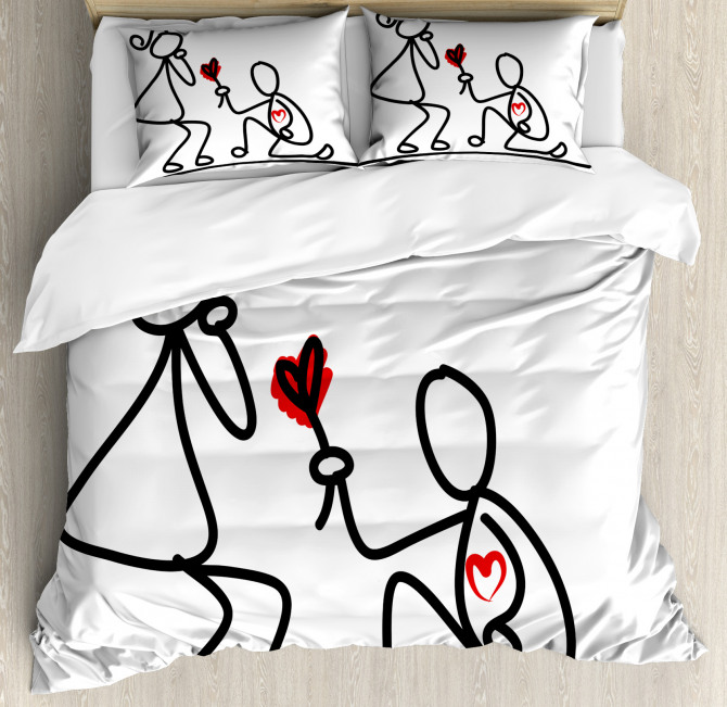 Wedding Proposal Duvet Cover Set