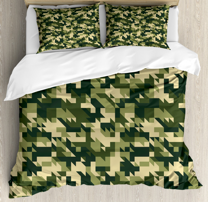 Abstract Chevron Forest Duvet Cover Set