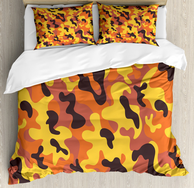 Lively Colorful Camo Art Duvet Cover Set