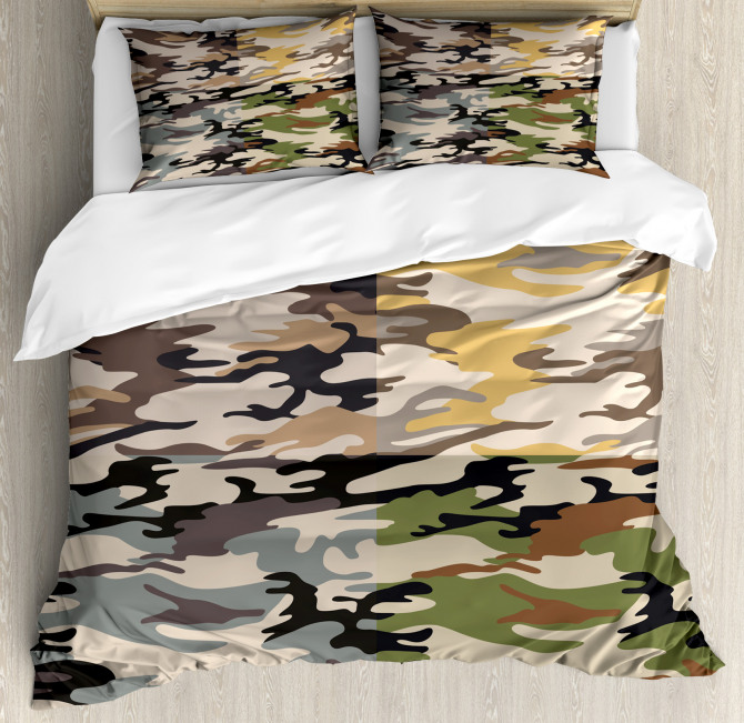 Different Colored Patterns Duvet Cover Set