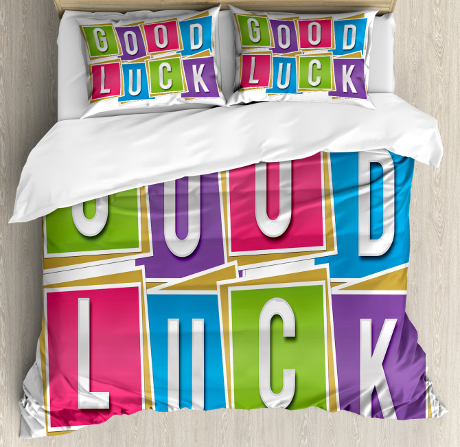 Blocks Letter Wish Duvet Cover Set