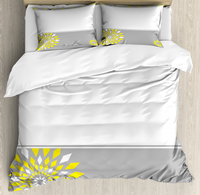 Border with Flowers Duvet Cover Set