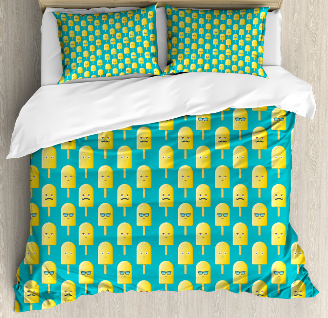 Lemon Flavor Face Duvet Cover Set