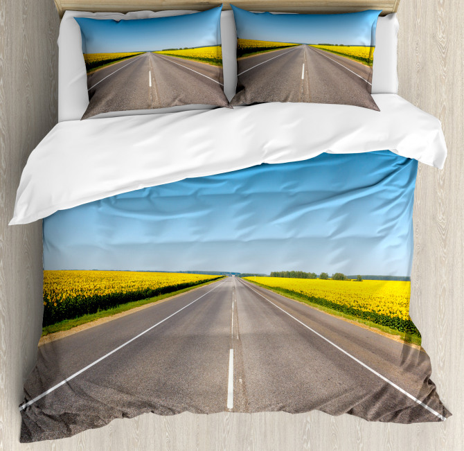 Sunflowers Road Duvet Cover Set