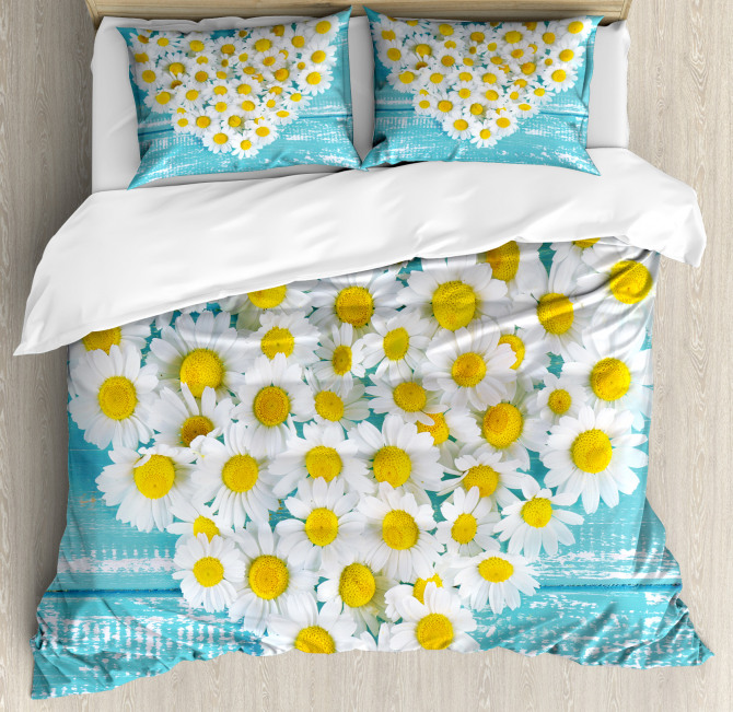 Heart Shaped Daisy Duvet Cover Set