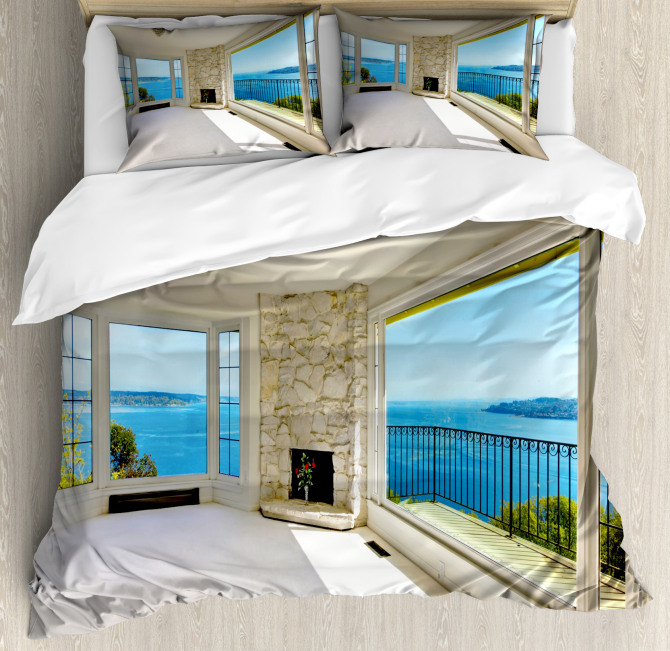 Ocean Nature Forest View Duvet Cover Set