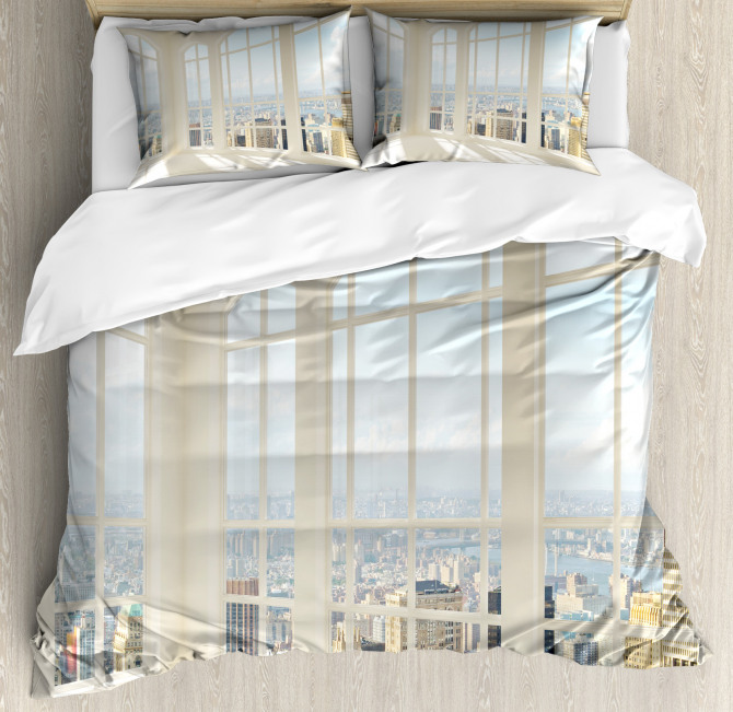 White Flat Modern Duvet Cover Set