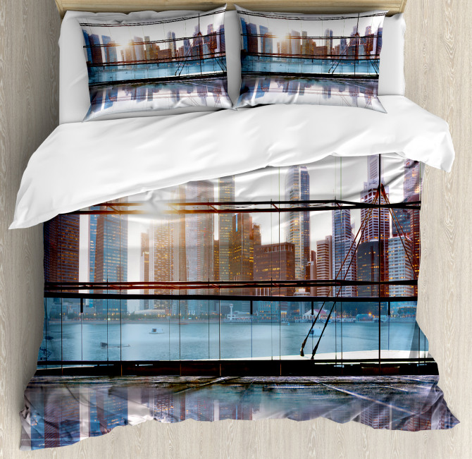Futuristic Metropolitan Duvet Cover Set