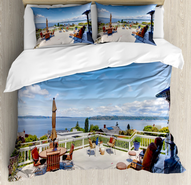 House Terrace Balcony Duvet Cover Set