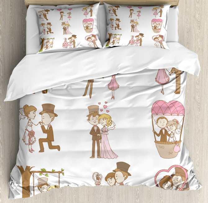 Wedding Set Bride Groom Duvet Cover Set
