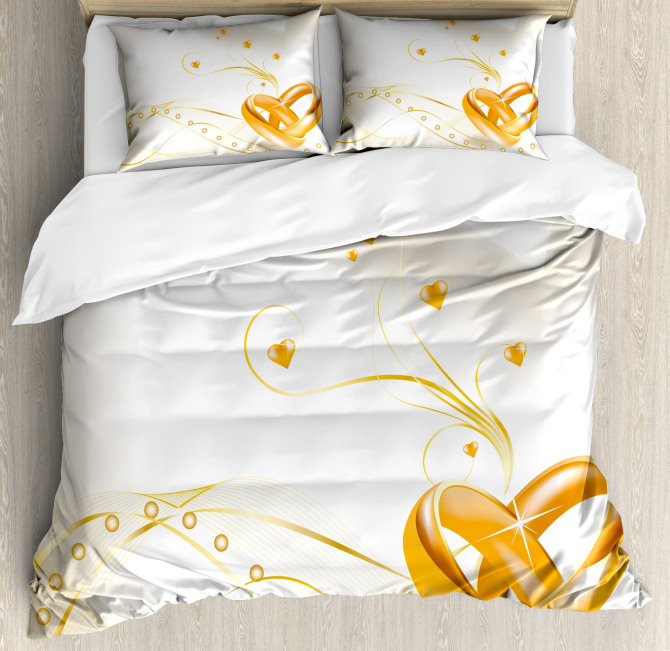 Rings Heart 3D Style Duvet Cover Set