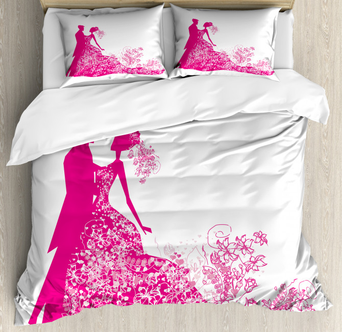 Dancing Couple Wedding Duvet Cover Set