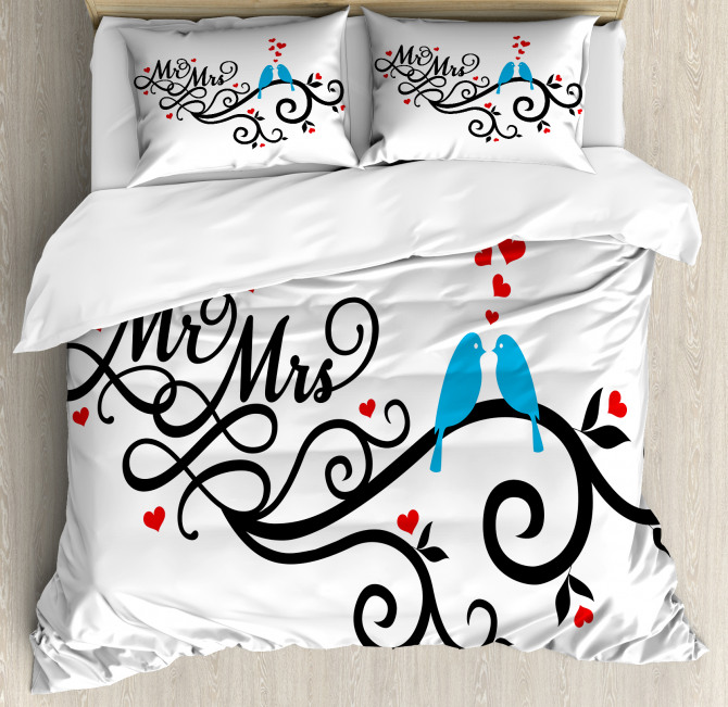 Mr. Mrs. Birds Branch Duvet Cover Set