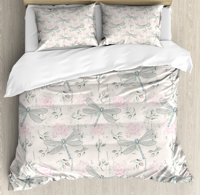 Vintage Dragonfly Duvet Cover Set