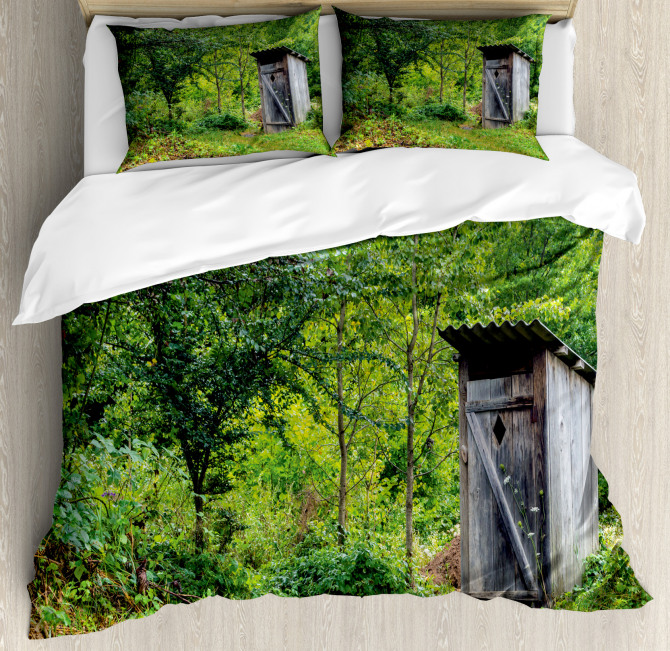 Ancient Cottage Forest Duvet Cover Set