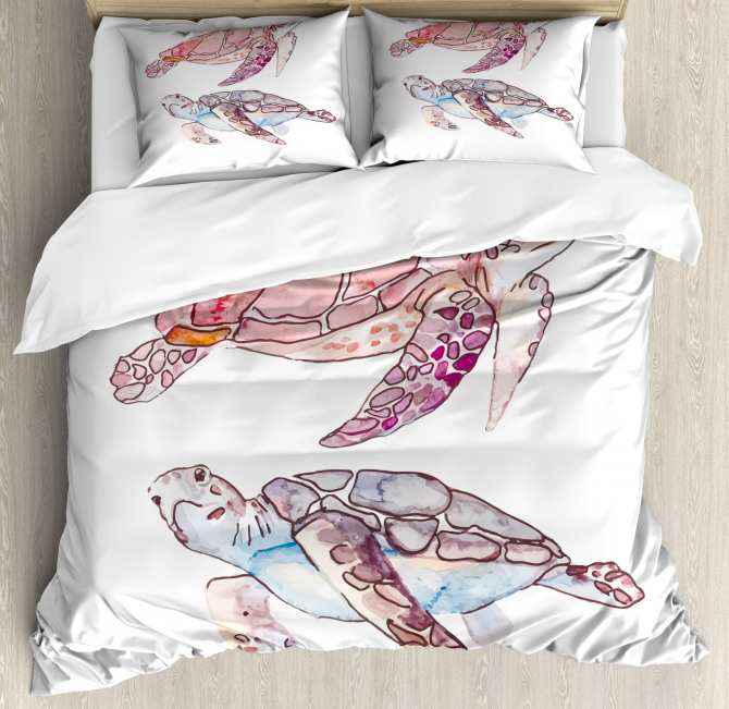 Watercolor Soft Artwork Duvet Cover Set