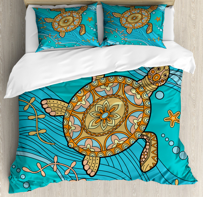 Artistic Doodle Water Duvet Cover Set