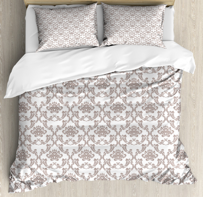 Taupe Colored Damask Duvet Cover Set Nev 35256 Jpg