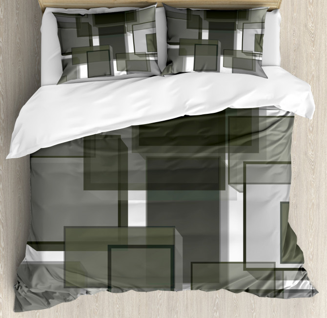 Cubes Modern Abstract Duvet Cover Set