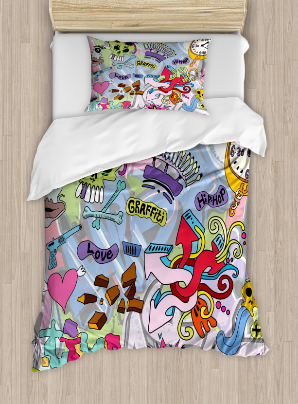 Hip Hop Graffiti Love Duvet Cover Set Nev 38418 S Jpg