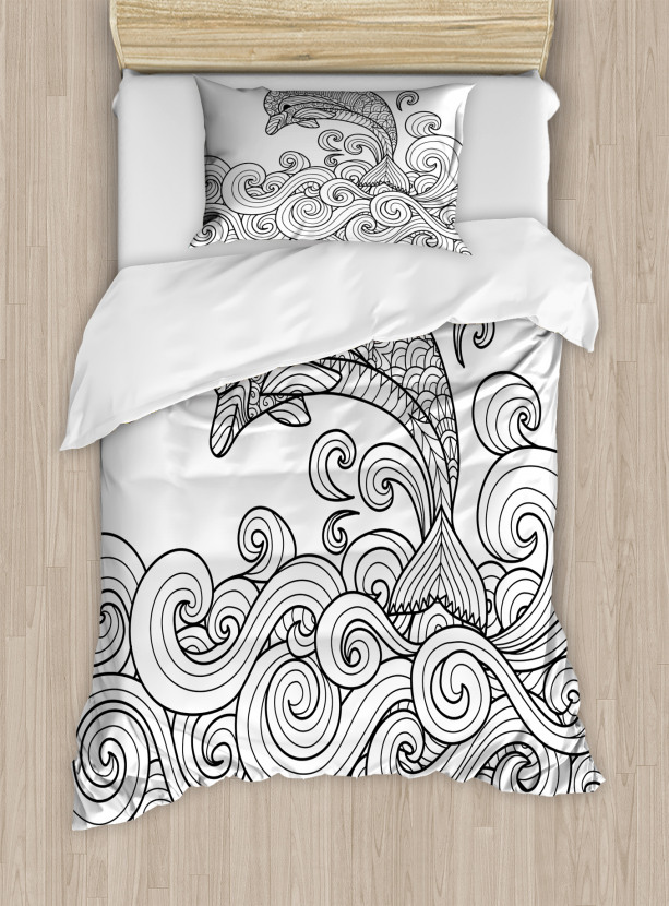 Nautical Zentangle Wave Duvet Cover Set Nev 43542 S Jpg