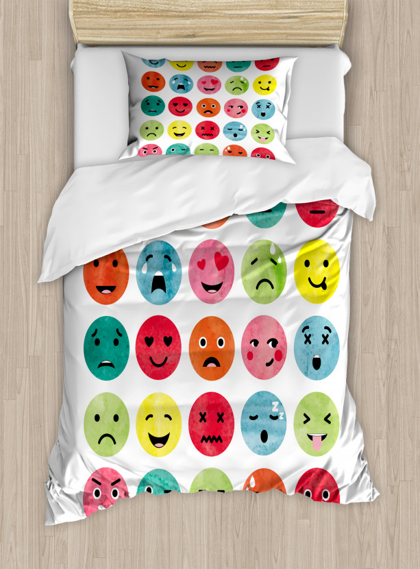 Abstract Watercolor Faces Duvet Cover Set Nev 48516 S Jpg