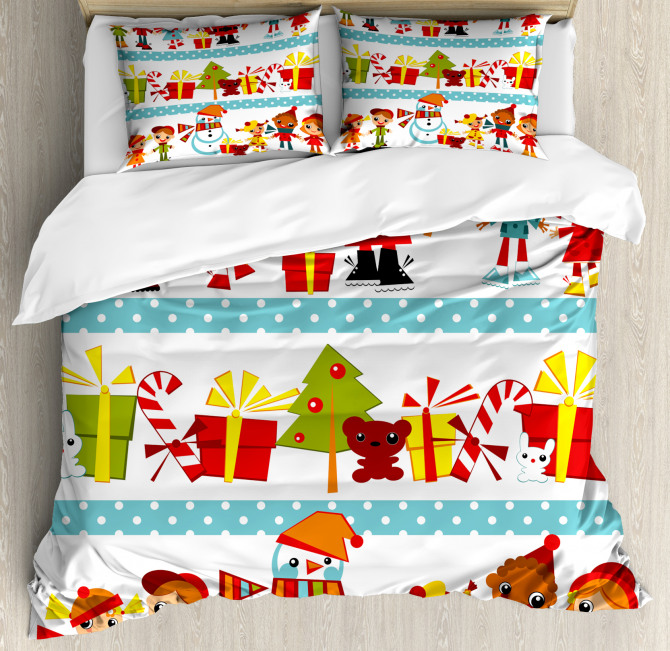 Joy Children Santa Duvet Cover Set