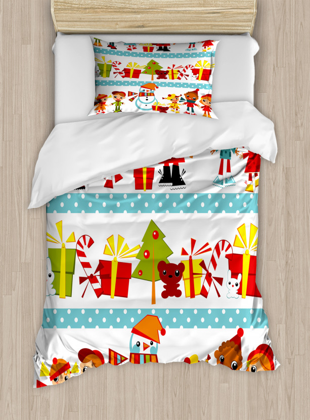 Joy Children Santa Duvet Cover Set