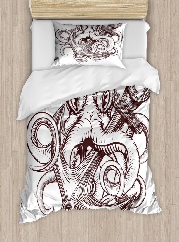Octopus Tattoo Design Duvet Cover Set Nev 61836 S Jpg