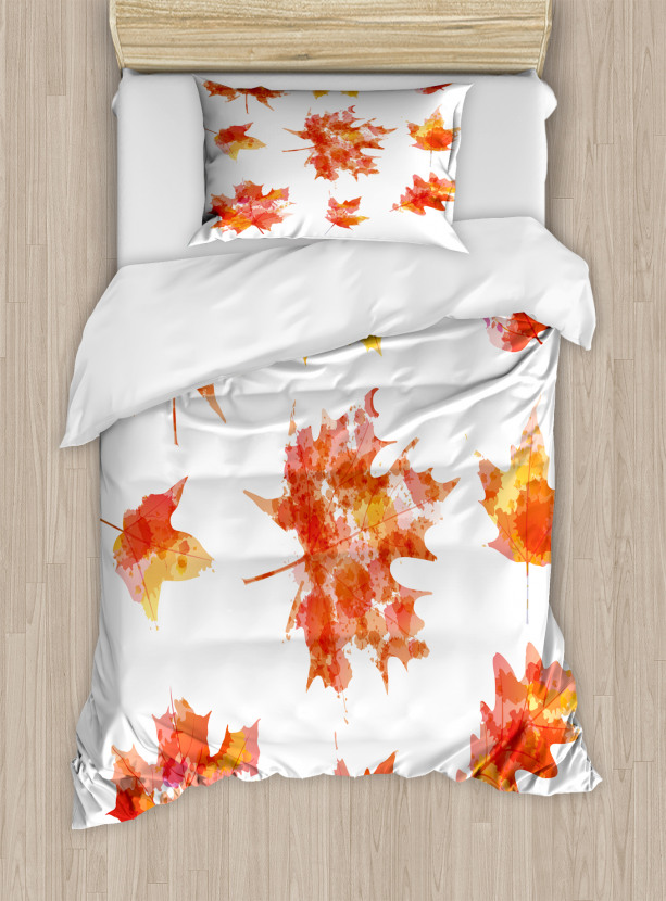 Canadian Foliage Maple Duvet Cover Set Nev 66222 S Jpg