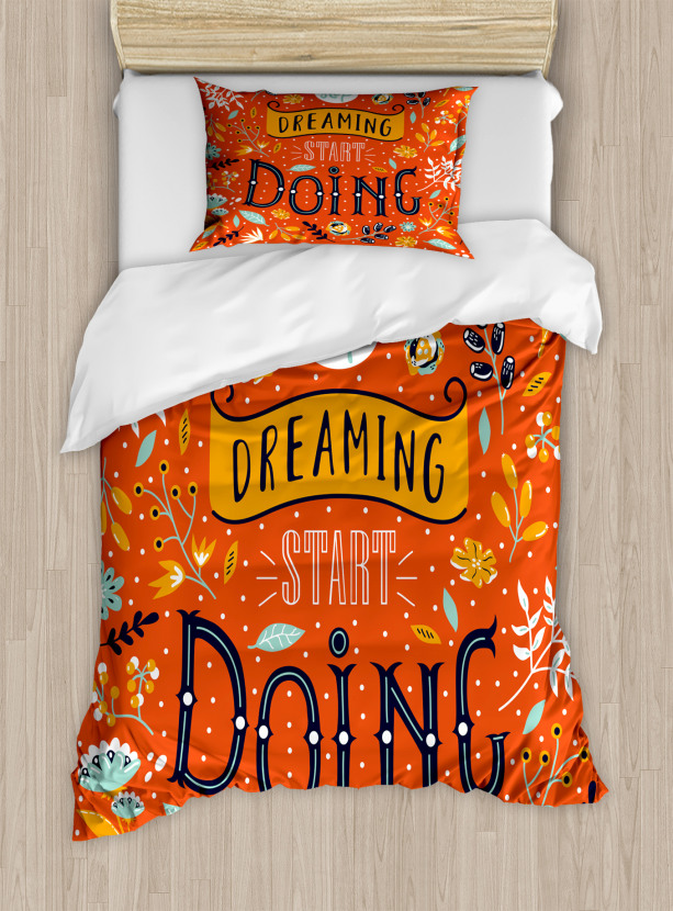 Motivational Slogan Leaf Duvet Cover Set Nev 69722 S Jpg