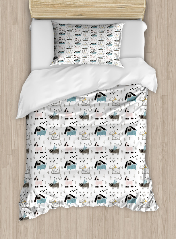 Scandinavian Artwork With Dog Duvet Cover Set Nev 74293 S Jpg
