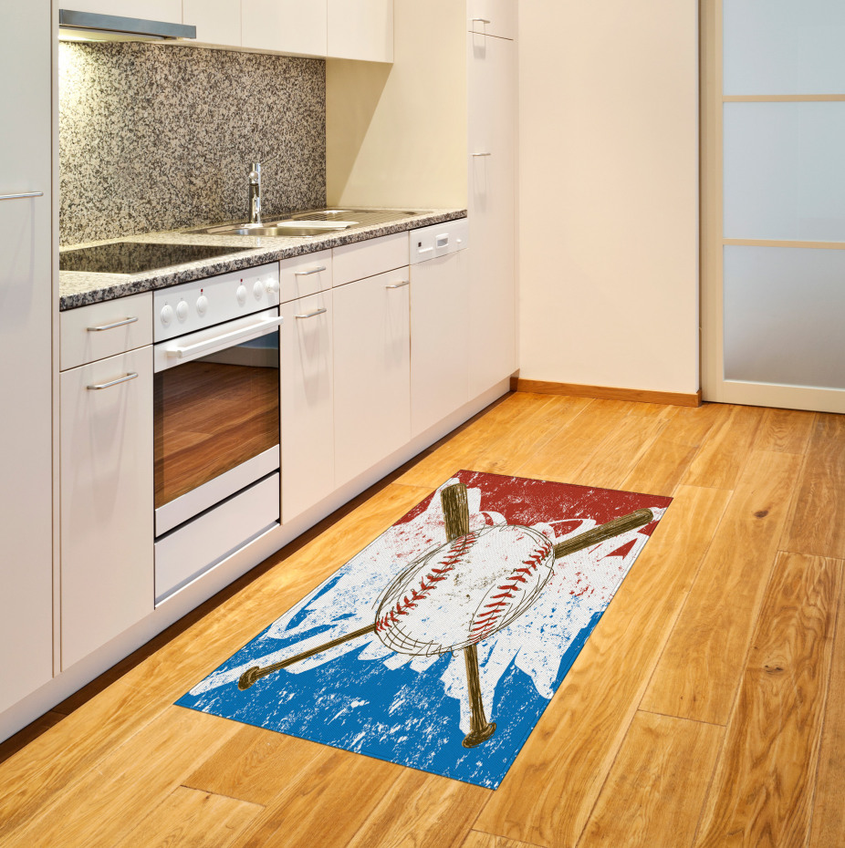 Hand Drawn Baseball Bat Area Rug Hand Drawn Baseball Bat Area Rug