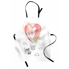 Heart Balloon Love Phrase Apron