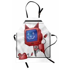 Funny Computer Cat Mouse Apron